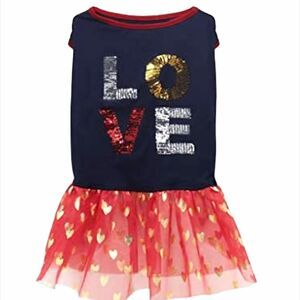 American Kennel Club Love Outfit, Blue, Red, XSmall